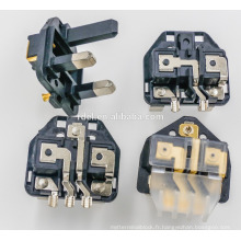 UK 13A Plug Insert, Insert de fiche électrique en laiton à deux broches